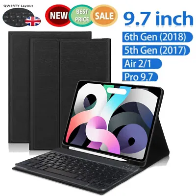 £22.70 • Buy UK For IPad 5th 6th Gen 2018 9.7  Air Bluetooth Keyboard Case With Stand Cover
