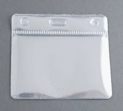 £1.99 • Buy ID Card Holder For Lanyards Clear Wallet Plastic Pocket Badge For Size 86 X 54mm
