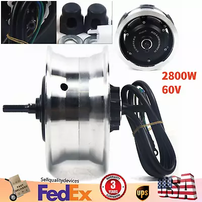 2800W 60V Brushless Electric Motor E-Bike Hub Wheel For Front/Rear Drive Scooter • $108.31