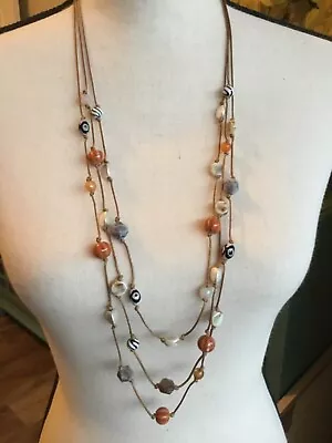 J Jill Necklace NWT Three Strand Beads Long Length • $29.99