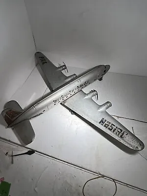 Marx 1950’s DC-4 Vintage Pan American Am NC2100 Pressed Steel Toy Plane Airplane • $150
