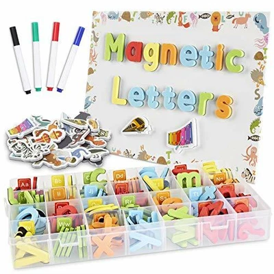£33.86 • Buy MAGNETIC LETTERS Numbers Set With Easel White Board Pens Eraser For Kids CHUCHIK