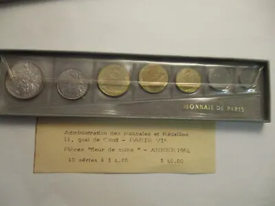 1964 France 7 Coin Uncirculated Set 1 Silver Monnaie De Paris • $27.95