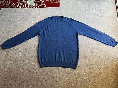£10.99 • Buy Bhs Atlantic Bay 100% Lambswool Round Neck Mens Jumper Blue Size Xxl
