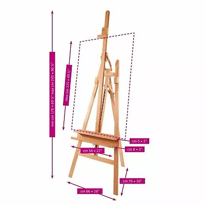 MABEF M11 Inclinable Lyre Wooden Easel: Make In Italy  • $90