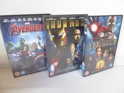 Marvel DVD Collection - Avengers Age Of Ultron - Iron Man 1 - Iron Man 2 • £14.99