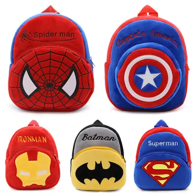 Baby Boys Superheros Spiderman Backpack Kids Kindergarten School Rucksack Bag UK • £9.49