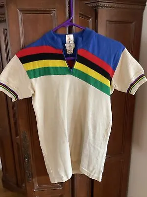 VINTAGE Cycling Jersey Adult 3 Small Wool Made In Italy • $32.50