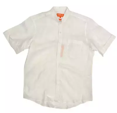 Inserch SS716-02 Short Sleeve Linen Shirt White • $71.99