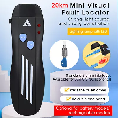 COMPTYCO AUA-20GC Charging Type Visual Fault Locator 20MW VFL 20KM Cable Tester • $17