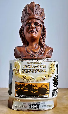 $29.99 • Buy VTG Jim Beam Indian National Tobacco Festival Richmond VA 1973 Whiskey Decanter