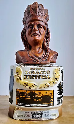 $29.99 • Buy VTG Jim Beam Indian National Tobacco Festival Richmond VA 1973 Whiskey Decanter