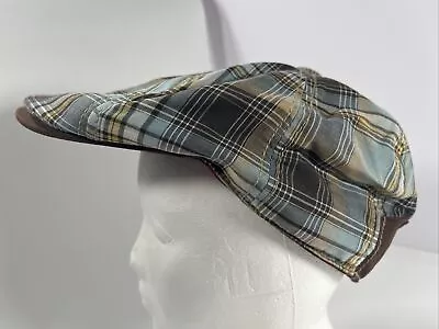 Woolrich Hat Cap Mens L Brown Blue Grey Light Cotton Newsboy Gangster Cabbie • $14.95