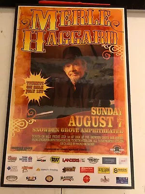 Merle Haggard ~ SNOWDEN GROVE CONCERT POSTER • $29.99