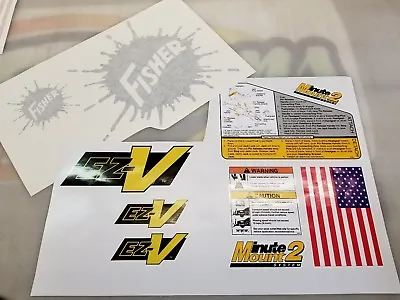 Fisher Minute Mount 2 EZ-V Snow Plow Decals MM2 10 Pc Kit Safety Instructions  • $28.95