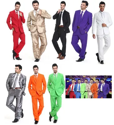 New Men Xmas Adult Christmas Costumes Solid Colour Party Suit Bachelor Party Tie • £39.50