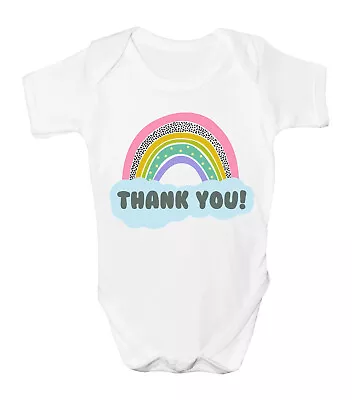 Rainbow Thank You Baby Grow Boys Girls Vest Support NHS Stay Home Safe Gift • £6.99