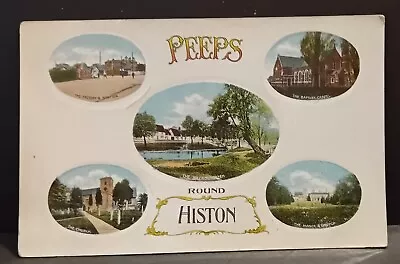 Old Multi View Postcard - Histon Cambridgeshire England UK • £3.50