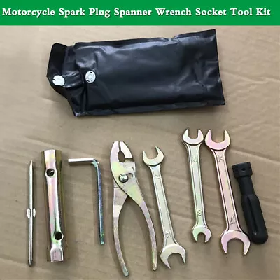 7pcs/Set New Motorcycle Spark Plug Spanner Wrench Socket Plier Tool Kit Durable • $28.89