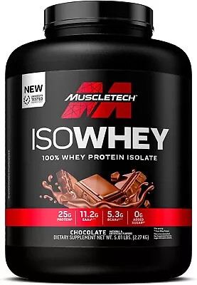 MuscleTech IsoWhey Whey Protein Isolate - 5 Lbs 72 Servings (11/2026) Chocolate • $63.99