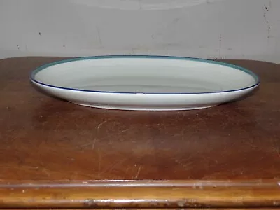 Vtg Pfaltzgraff Northwinds Large 14x10 Oval Serving Platter Blue Green Stripe • $9.99