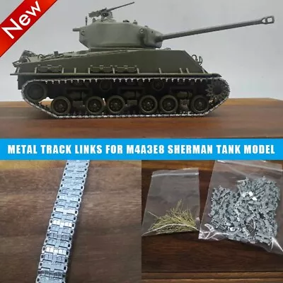 1/35 Metal Track Links Fits M4A3E8 Sherman Tank Model W/metal Pin Need Assemble • $30.69