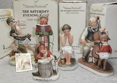 Norman Rockwell Figurines Dave Grossman W/Boxes Lot Of 5 1970's • $75