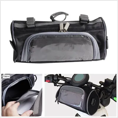 Water Repellent Fabric Motorcycle Front Windshield Handlebar Fork Storage Bag X1 • $20.37