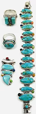 👀🔥BEAUTIFUL RARe SET  Vintage Barse Sterling Silver Jewelry Turquoise 925 • $575