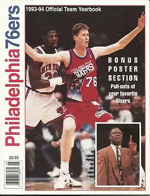 1993-94 Official Philadelphia 76ers Pictorial Yearbook Moses W'Spoon W/Posters! • $9.99