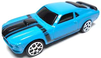 Maisto '70 Ford Boss Mustang Blue 1:64 Diecast 3  Car With Black Stripes • $10.99