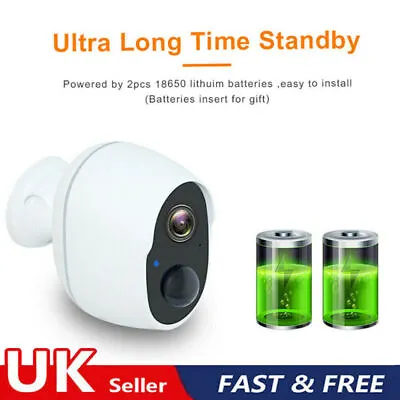 Outdoor WiFi IP Camera Wireless HD 1080P Security Smart Cam CCTV Waterproof UK • £43.99