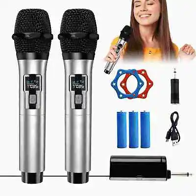 Pro VHF Wireless Handheld Microphone Mic System W/ Rechargeable Receiver Karaoke • $26.99