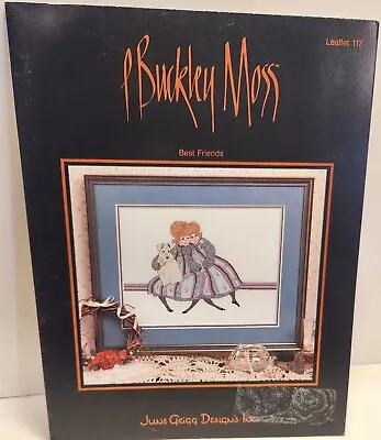 P Buckley Moss BEST FRIENDS Cross Stitch Chart 117 June Grigg Designs Retired • $10.99