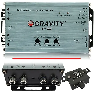 Gravity DBE 2 Channel Line-Output Converter W/ Digital Bass Enchancer Epicenter  • $45.99
