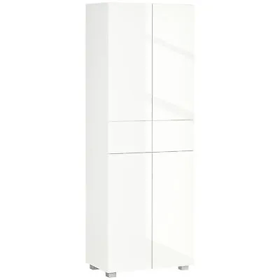 £149.99 • Buy HOMCOM Kitchen Cupboard Storage Cabinet Push Open Doors And Drawers, White