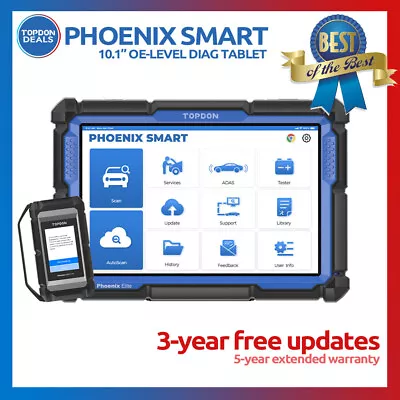 2024 TOPDON Phoenix Smart Plus Auto ECU Diagnostic OBD2 Scan Tool 3Y Free Update • $699