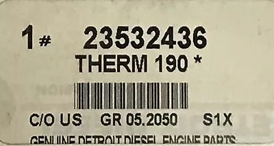 23532436 Genuine Detroit Diesel Series 60 Thermostat Oem - New • $43.87