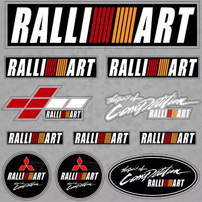 Mitsubishi Ralliart Sport Performance Sticker 3D Decal Logo Stripe Decoration • $9.99