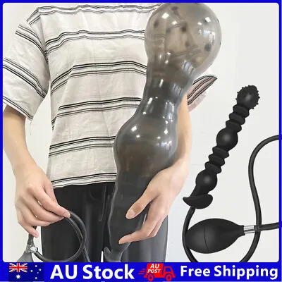 Inflatable Thrusting Anal Butt Plug Stretch Expandable Prostate Massager Sex Toy • $33