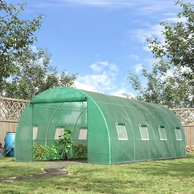 £165.99 • Buy Walk In Polytunnel Garden Greenhouse Window Door Outdoor Plant Flower 6 X 3M
