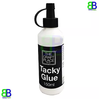 3x - 150ml - Fast Dry Tacky Glue Art Craft Fabric Dries Clear Paper Card School • £7.99