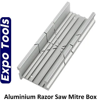 MITRE BOX ALUMINIUM For Use With Razor Saws Expo Tools 76090 • £7.95