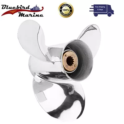 10 1/2x13 Stainless Steel Boat Propeller Fit Mercury Engine 13 SplineRH，25-70HP • $147