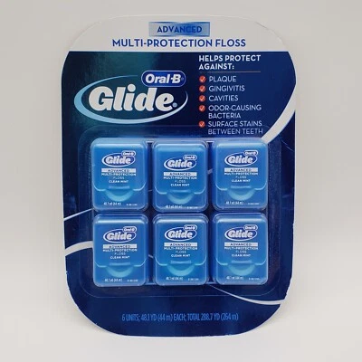 $13.99 • Buy ORAL B GLIDE PRO HEALTH ADVANCED SMOOTH GLIDE FLOSS 6 PACK 288.7 Yds 264m TOTAL