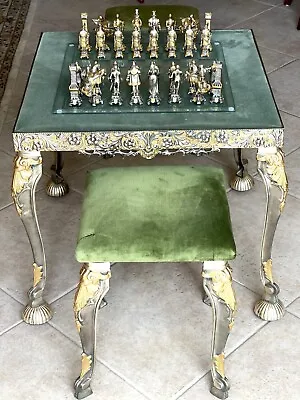 Piero Benzoni Gold And Silver Signed Medieval Chess Set Italy. Appraised $19500 • $5995