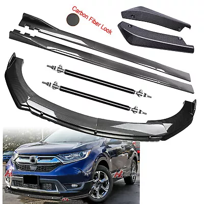For Honda CR CR-V Front Bumper Lip Rear Splitter Spoiler Carbon Fiber Side Skirt • $129.99