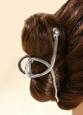 Metal Snake Shaped Hair Claw Clip In Gold Or Silver • $13.88