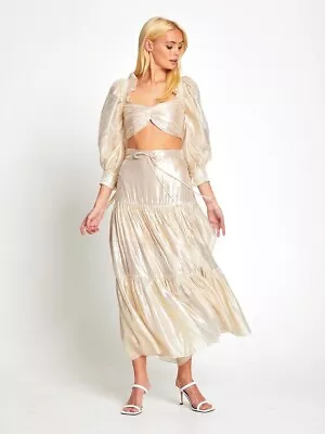$45 • Buy Bnwt Alice Mccall Gold Santa Monica Top - Size 10 Au/6 Us (rrp $295)