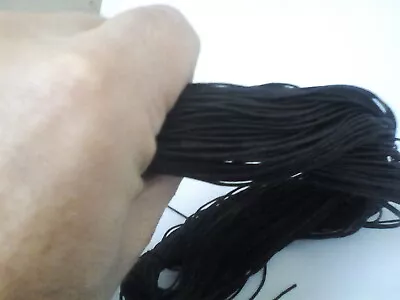 £5.99 • Buy Black Wax Cotton Cord 1.5 Mm Macrame Cord, String Jewellery Bracelet Necklace 